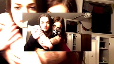 Kaks seksikas brünett emotsionaalsed püksikud jäävad kurikaelad veidike ämma